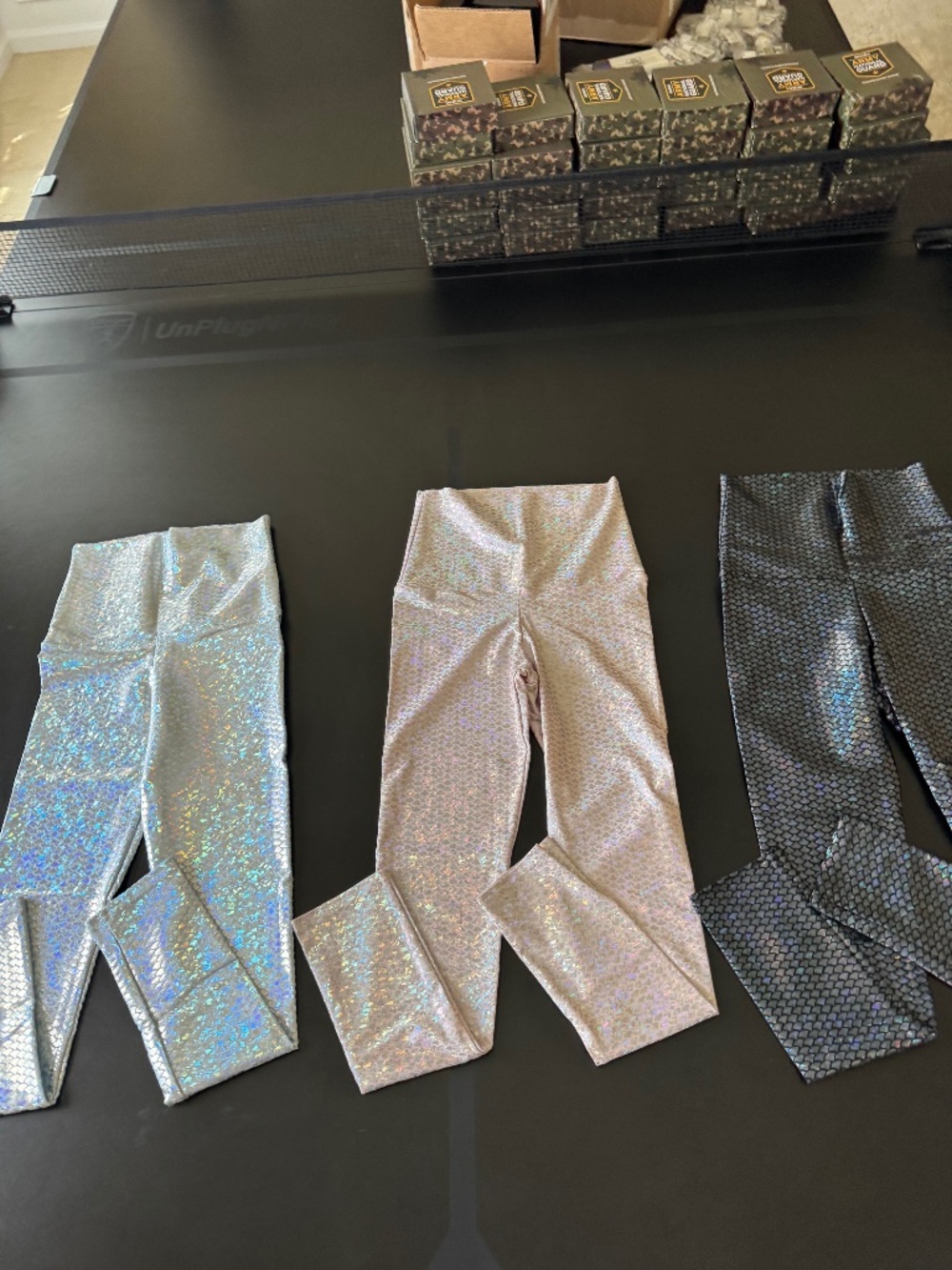 NWOT Emily Hsu Mermaid XS Full Length Leggings - 3 Pairs